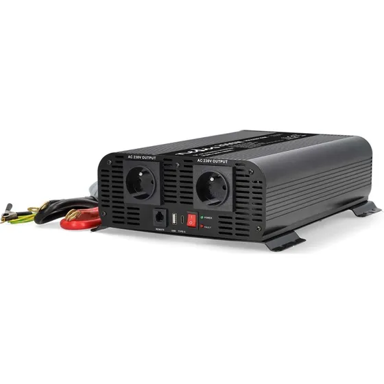 Nedis Vekselretter Ren Sinus 12V til 230V 2000W USB-C Sort