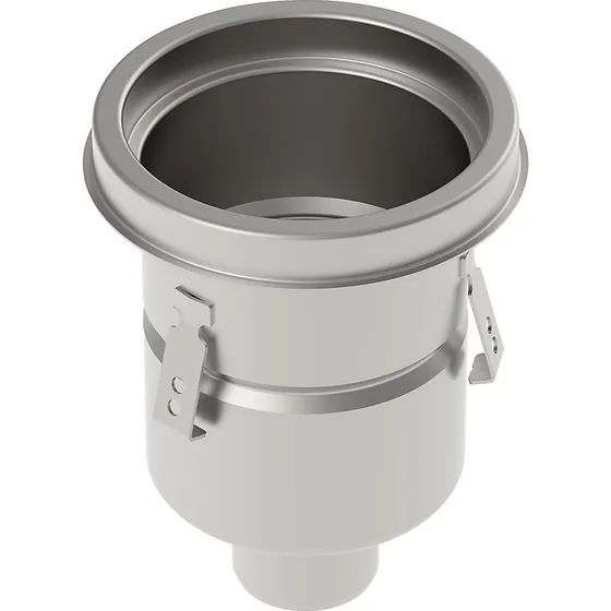Blücher industri afløbsskål Ø195mm til epoxy, udløb 75mm