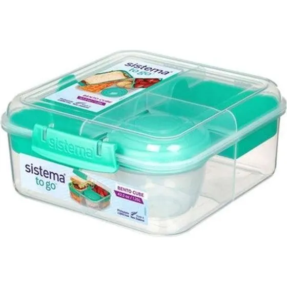 Sistema Bento Cube To-Go 1,25 L – Grøn