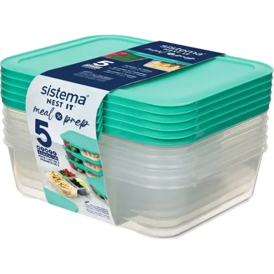 Sistema Nest It Meal Prep Mint 1,9 L – 5 stk