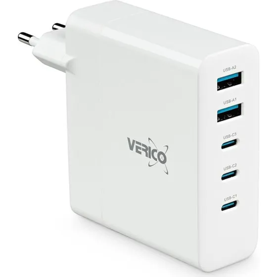 Verico 140W MOJO GaN Vægoplader - Hvid
