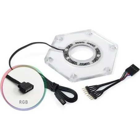Bitspower Hexagon Monteringssæt - Transparent/Hvid