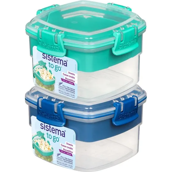 Sistema Snack To Go 400 ml – 2-rums (assorterede farver)