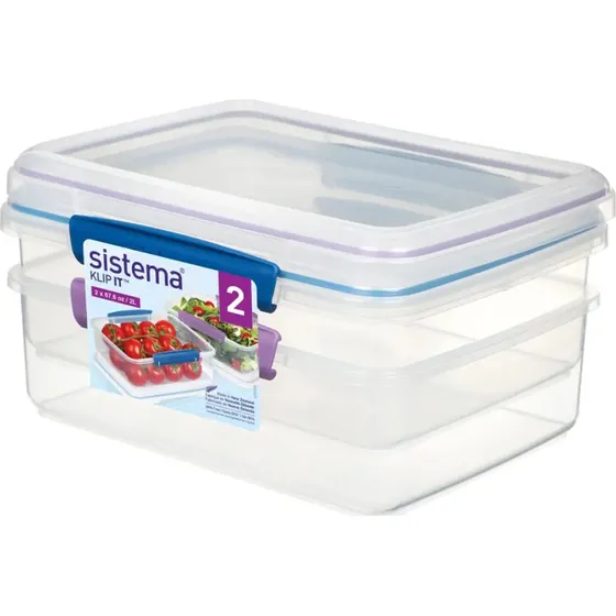 Sistema Accents 2-pak rektangulære beholdere 2 L