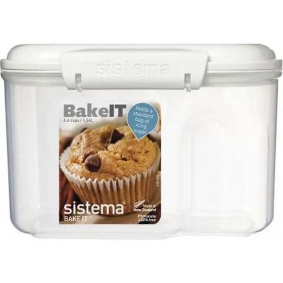 Sistema Bake It opbevaringsboks 1,56 L – hvid