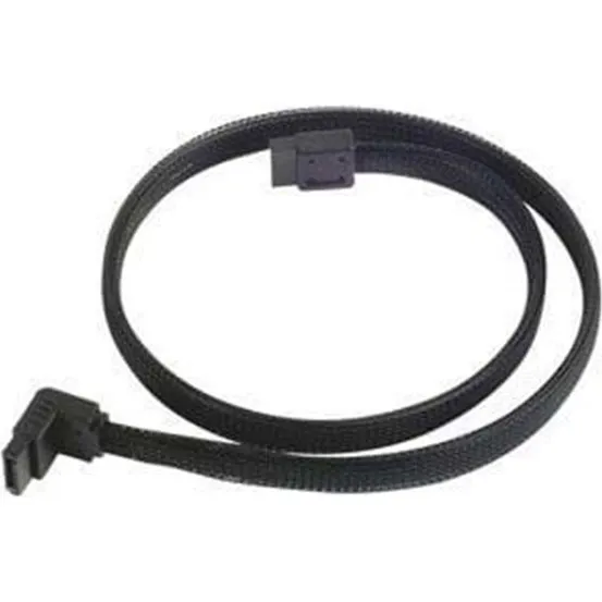 SilverStone CP08 90° SATA-III Kabel, 0.5m, Sort