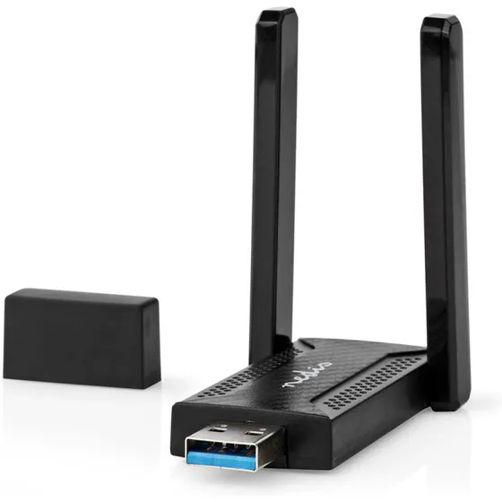 Nedis AC1200 USB-A Wi‑Fi-dongle, Dual‑band 2,4/5 GHz (1200 Mbps)