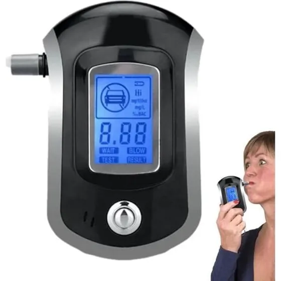 Professionel Alkoholmåler med LCD-skærm og 5 mundstykker [1339]