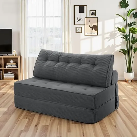Hommpa Foldbar Queensize Sovesofa 160x130 cm - Grå