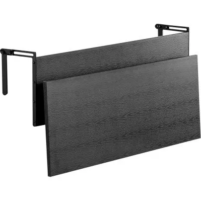 Altanophængt bord, 81x30 cm, sort metal, sammenklappeligt