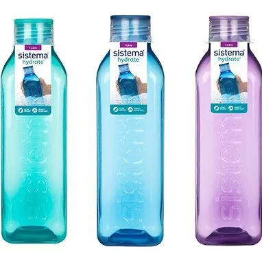 Sistema Large Square Bottle 1 L – Misty Purple
