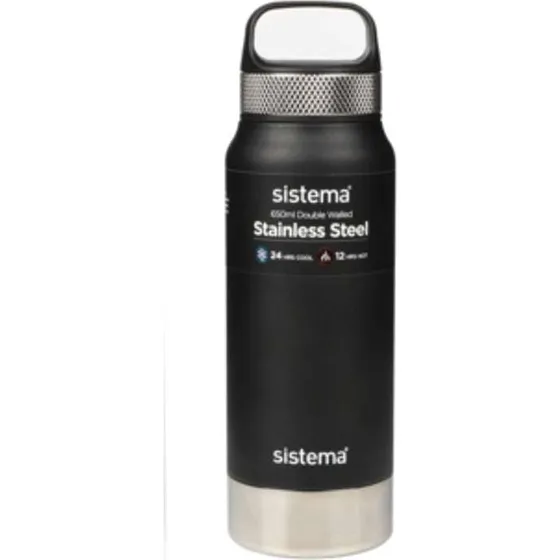 Sistema Hydrate Rustfrit Stål Termoflaske 650 ml - Black