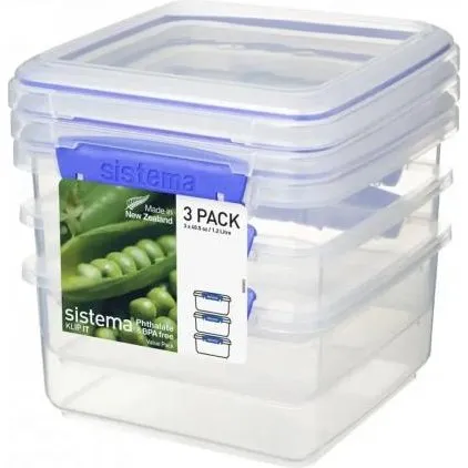 Sistema Klip It Pack Lunch Plus 3-pak 1,2 L