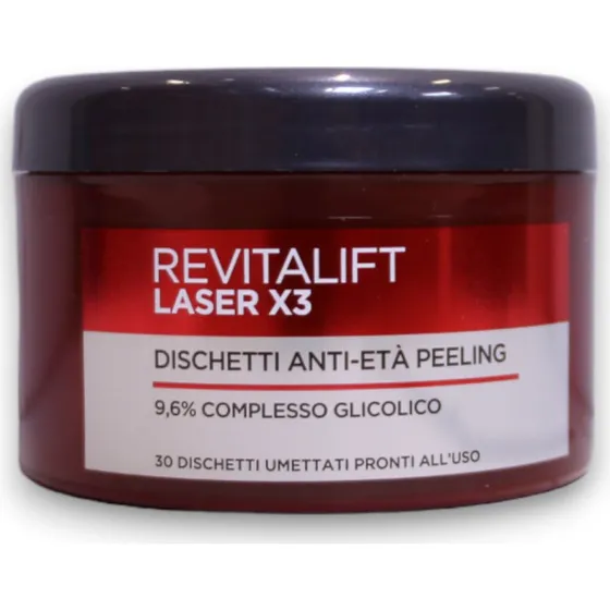 L'Oreal Paris Revitalift Laser X3 Glykolsyre Peel-Off Pads 30 stk.