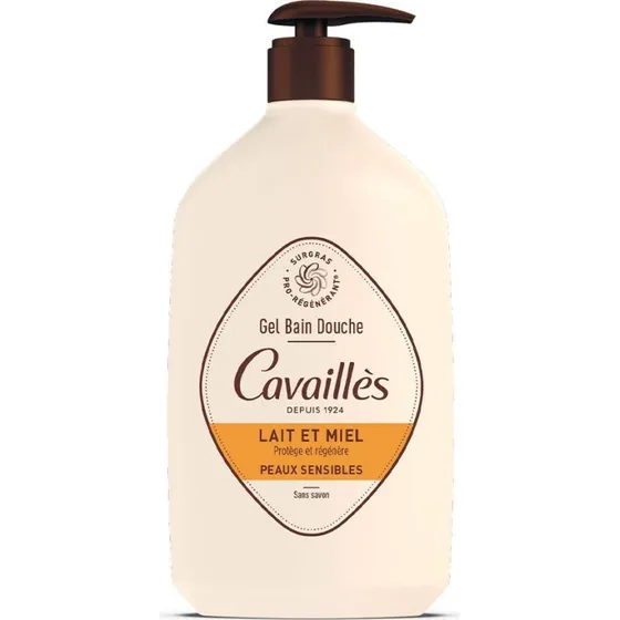 Cavaillès Shower Gel Mælk og Honning 1 L - Sensitiv hud