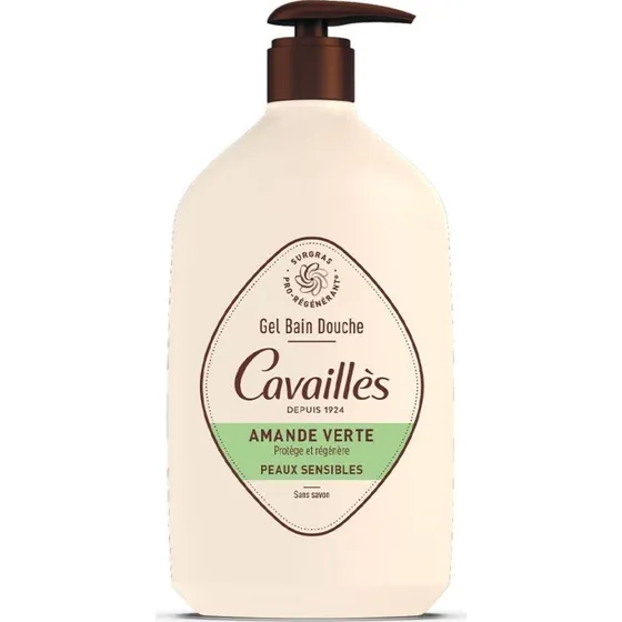 Cavaillès Shower Gel Grøn Mandel - Sensitiv Hud - 1 L