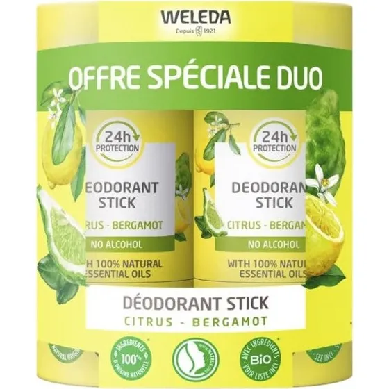 Weleda Deodorant Stick Citrus Bergamot 2x50g