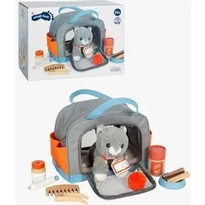 Small Foot Kæledyrssæt Kat - Bamse med Taske og Plejesæt (12601)