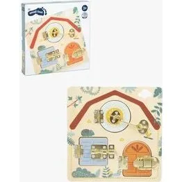 Small Foot Låsebræt Safari – motorik med 3 låse