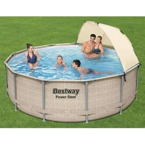 Bestway Power Steel pool med baldakin 396x107 cm