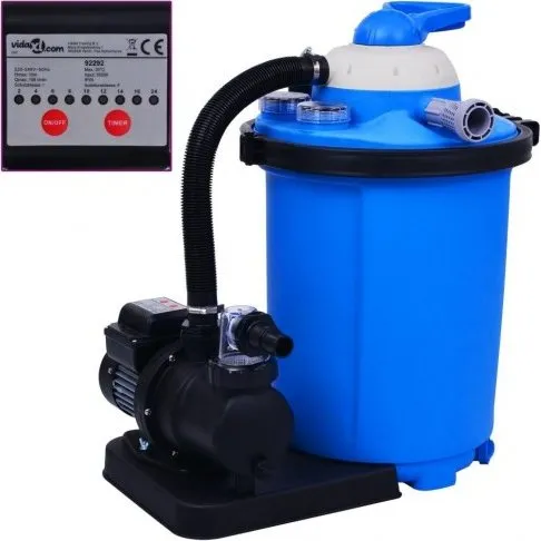 Sandfilterpumpe med timer 550 W, 50 l