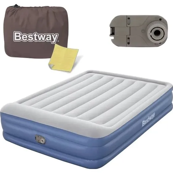 Bestway dobbel luftmadras 203×152×46 cm med pumpe