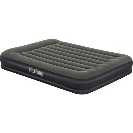 Bestway luftmadras 203×152×36 cm - sort/grå
