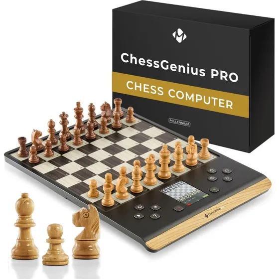 Millennium Chess Genius Pro Skakcomputer i Holzoptik