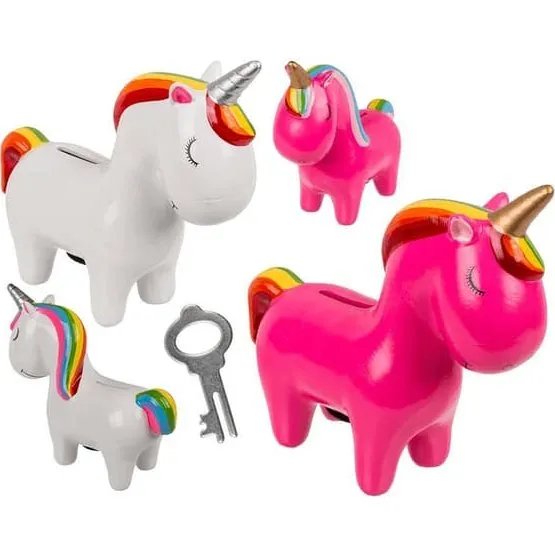 Enhjørning Sparegris - Pink - 19 cm