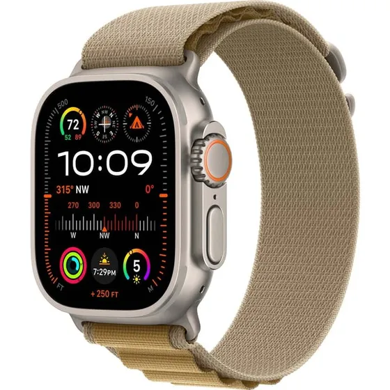 Apple Watch Ultra 2 (LTE) 49 mm Titanium – Sort Ocean‑armbånd