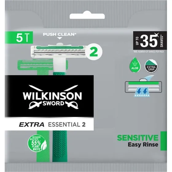 Wilkinson Sword Extra Essential 2 Sensitive Barbermaskine, 5 stk.