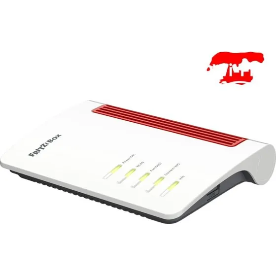 FRITZ!Box 7630 Trådløs Wi-Fi 7 DSL-router - Hvid/Rød