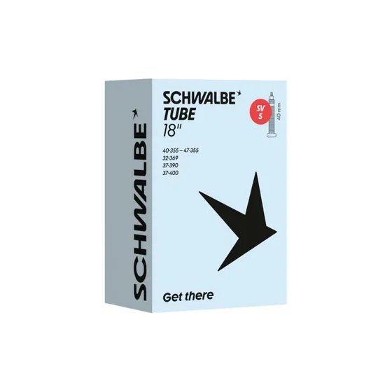 Schwalbe slange 18" x 1,25-1,90 (32/47-355) med 40mm racerventil