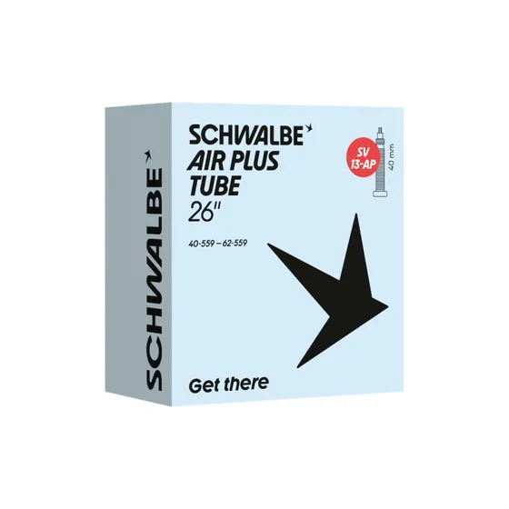 Schwalbe Air Plus slange 26" x 1,60-2,50 med 40mm racerventil