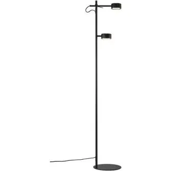 Nordlux Clyde LED gulvlampe, 2 lyskilder, sort 138 cm