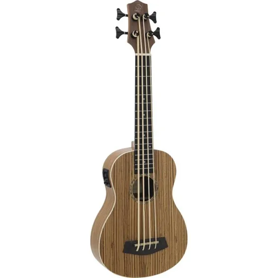 Dimavery UK-700 Bas Ukulele med pickup - Zebra