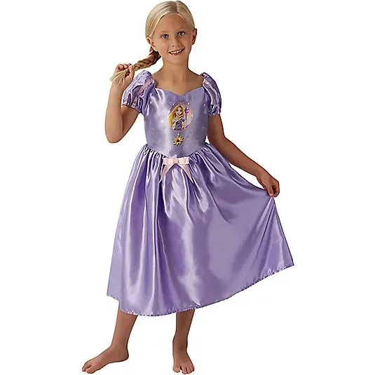 Disney Rapunzel prinsessekostume til børn, lilla, str. 128