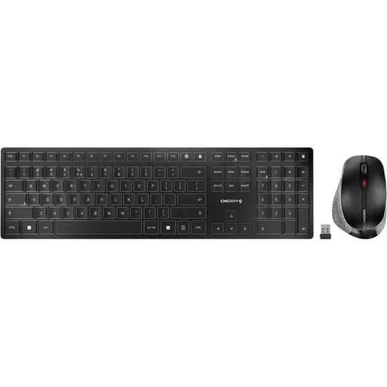 CHERRY DW 9500 SLIM Trådløst Tastatur og Mus Sæt - Grå/Sort
