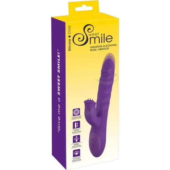 Sweet Smile Rabbit Vibrator med rotation og trykfunktion