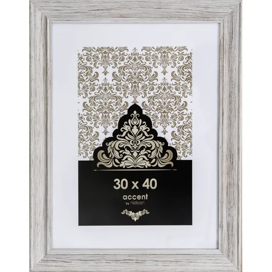Nielsen Design Accent Vintage Billedramme 30x40cm - Hvid Træ