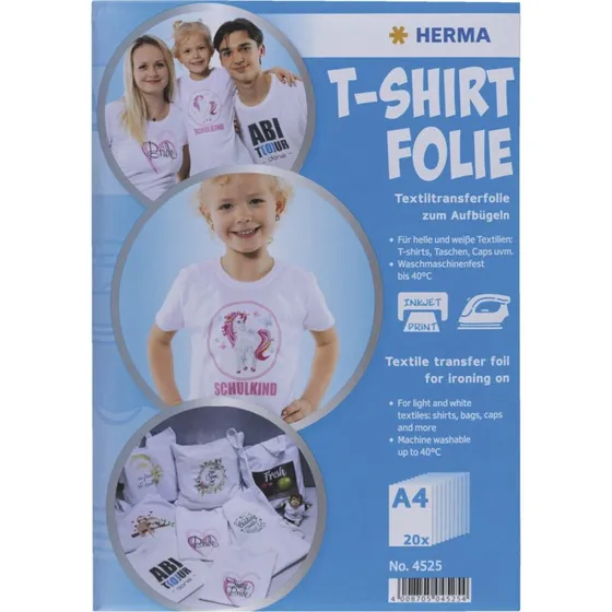 HERMA 4525 Dekorationsfolie til Lyse Tekstiler, A4, 20 ark