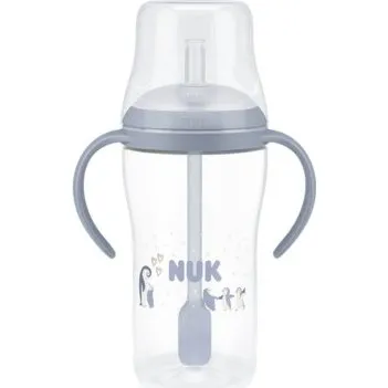 NUK Perfect Match Learner Bottle Straw 260 ml, Penguin