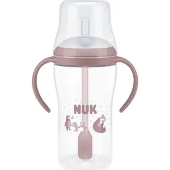 NUK Perfect Match Learner Bottle Straw 260 ml, Bear