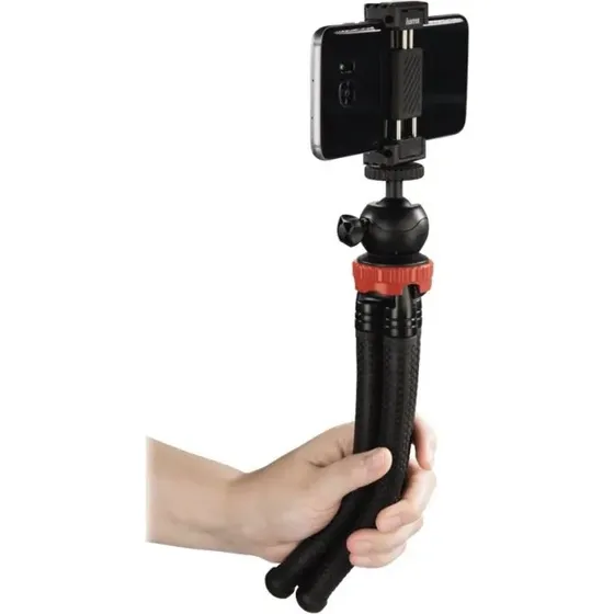 Hama FlexPro tripod 16-27 cm (Smartphone/GoPro) Sort/Rød