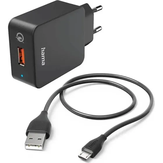 Hama Oplader Micro-USB Quick Charge 3.0 19,5W 1,5 m Sort