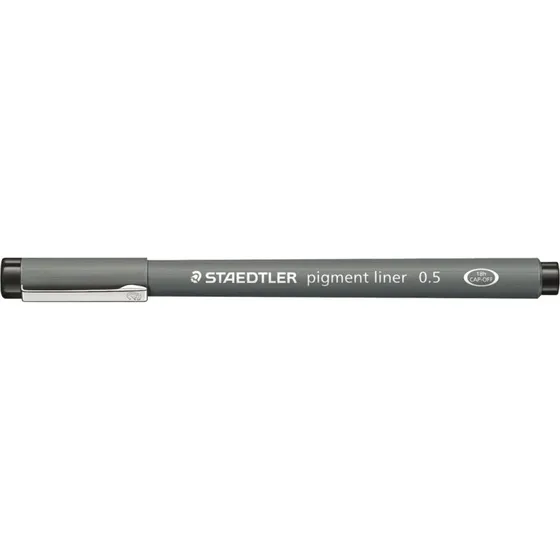 Staedtler Pigment Liner 308 Sort 0,5 mm - 10 stk.