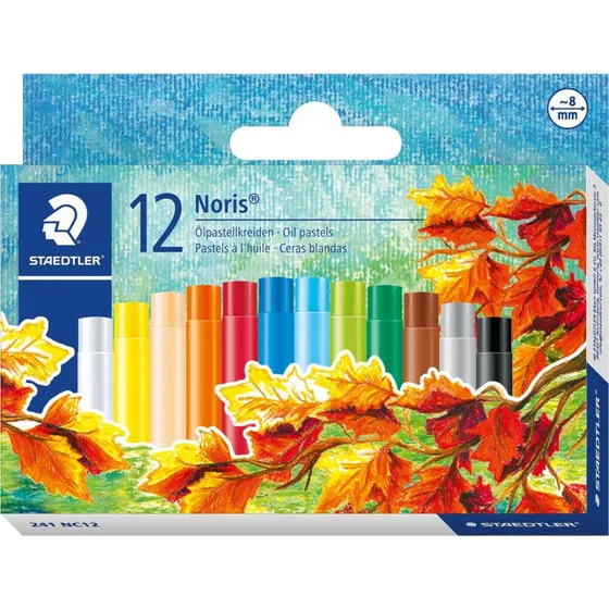 Noris 241 Oliepasteller - 12 assorterede farver