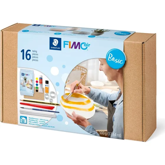 Staedtler FIMO air Basic startsæt med tilbehør og hvidt ler (500g)