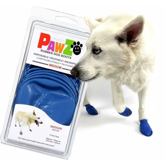 PawZ Hundestøvler M - Blå - 12 stk
