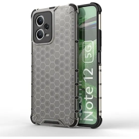 Hurtel Honeycomb Case til Xiaomi Redmi Note 12 5G / Poco X5 5G - Sort